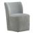 Fabric Sloping Curves Back Accent Dining Chair w/Casters