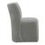 Fabric Sloping Curves Back Accent Dining Chair w/Casters