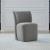 Fabric Sloping Curves Back Accent Dining Chair w/Casters