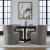 Fabric Sloping Curves Back Accent Dining Chair w/Casters