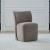 Fabric Sloping Curves Back Accent Dining Chair w/Casters