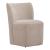 Fabric Sloping Curves Back Accent Dining Chair w/Casters