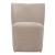 Fabric Sloping Curves Back Accent Dining Chair w/Casters