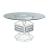 Noralie 72955 Glass/Mirror Round Dining Table