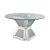 Noralie 72960 Glass/Mirror Round Dining Table