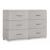 Fendi 8-Drawer Double Dresser Wide Bedroom Dresser with Nickel Hardware