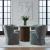 Fabric Accent Dining Chair w/Casters