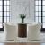 Fabric Accent Dining Arm Chair with Casters – Upholstered