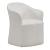 Fabric Accent Dining Arm Chair with Casters – Upholstered