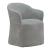 Fabric Accent Dining Arm Chair w/Casters