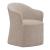 Fabric Accent Dining Arm Chair w/Casters
