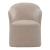 Fabric Accent Dining Arm Chair w/Casters
