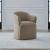 Fabric Accent Dining Arm Chair w/Casters
