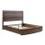 Cascade Falls Wood Queen Size Panel Bed w/LED Lighting