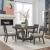 Cascade Falls 5-Piece Round Pedestal Dining Set | Satin Espresso
