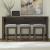 Cascade Falls Rectangular Wood Console Bar Table w/Charging Station