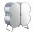 Clover Mirrored/Metal Counter Set