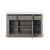 Zumala Marble/Wood Server w/3 Doors & 3 Drawers