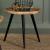 Zoe Wood Round End Table with Trio Legs