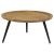 Zoe Wood Round Coffee Table with Trio Iron Legs