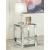 Valentina Square Mirrored End Table with Glass Top