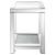 Valentina Square Mirrored End Table with Glass Top