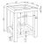 Valentina Square Mirrored End Table with Glass Top