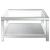 Valentina Mirrored Rectangular Coffee Table with Glass Top