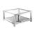 Valentina Mirrored Rectangular Coffee Table with Glass Top