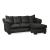 Darcy Polyester L-Shaped Sectional Sofa w/Reversible Chaise