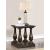 Walden Wood Veneer Rectangular End Table with Turned Legs and Floor Shelf