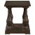 Walden Wood Veneer Rectangular End Table with Turned Legs and Floor Shelf