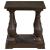 Walden Wood Veneer Rectangular End Table with Turned Legs and Floor Shelf