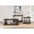 Walden Wood Veneer Rectangular End Table with Turned Legs and Floor Shelf