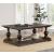 Walden Wood Veneer Rectangular Coffee Table with Turned Legs and Floor Shelf