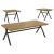 Colmar Wood Veneer 3-piece Trestle Occasional Table Set
