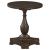 Morello Wood Veneer Round End Table with Pedestal Base
