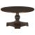 Morello Wood Veneer Round Coffee Table with Pedestal Base