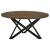 Zack Wood Round Coffee Table with Iron Base