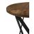 Zack Wood Round Coffee Table with Iron Base