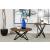Zack Wood Round Coffee Table with Iron Base