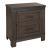 Thornwood Hills Wood 2-Drawer Night Stand w/Hammered Metal Strip Accents