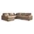 Veronella U-Shaped Leather 5-Piece Sectional with Chaise