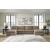 Veronella U-Shaped Leather 4-Piece Double Chaise Sectional