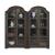Provence Park Wood 2-Piece 4-Door Bunching Display Cabinet Set w/LED Lighting