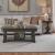 Provence Park Round Blue Stone/Wood End Table