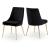 Karina Velvet Dining Chair with Polished Gold Metal Frame