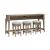Brentwood Wood Console Bar Table Set with 3 Swivel Stools