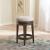Mill Creek Linen/Wood Console Swivel Stool