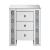 Sonia 97028 Mirrored/Faux Agate Accent Table/Nightstand